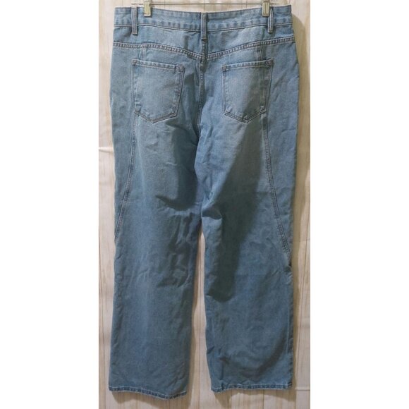 Commense Women's Vintage Denim High-Waisted Wide-Leg Jeans Size XL 33" Waist - Picture 4 of 10
